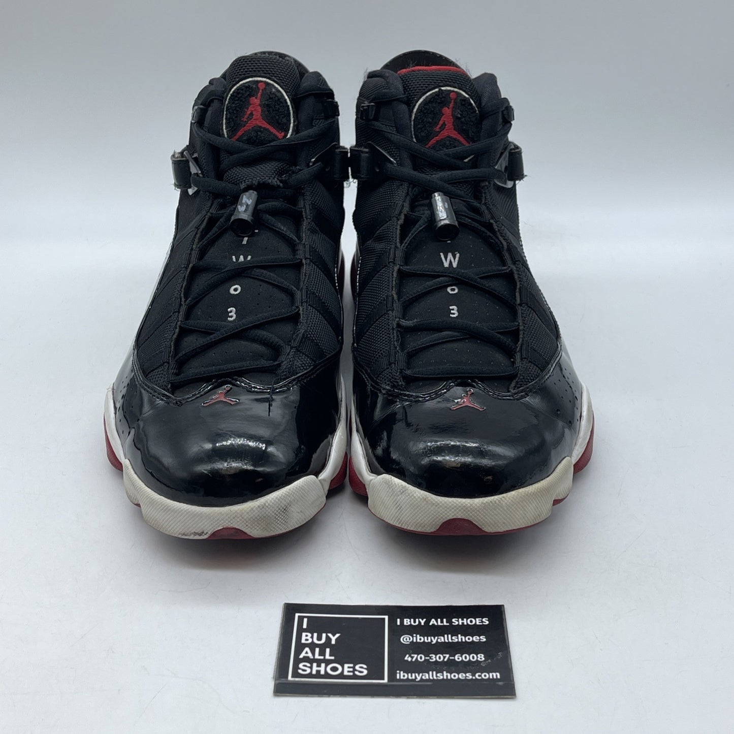 Size 11.5 - Jordan 6 Rings 2013 Bred Black Red Suede Leather (322992-071)