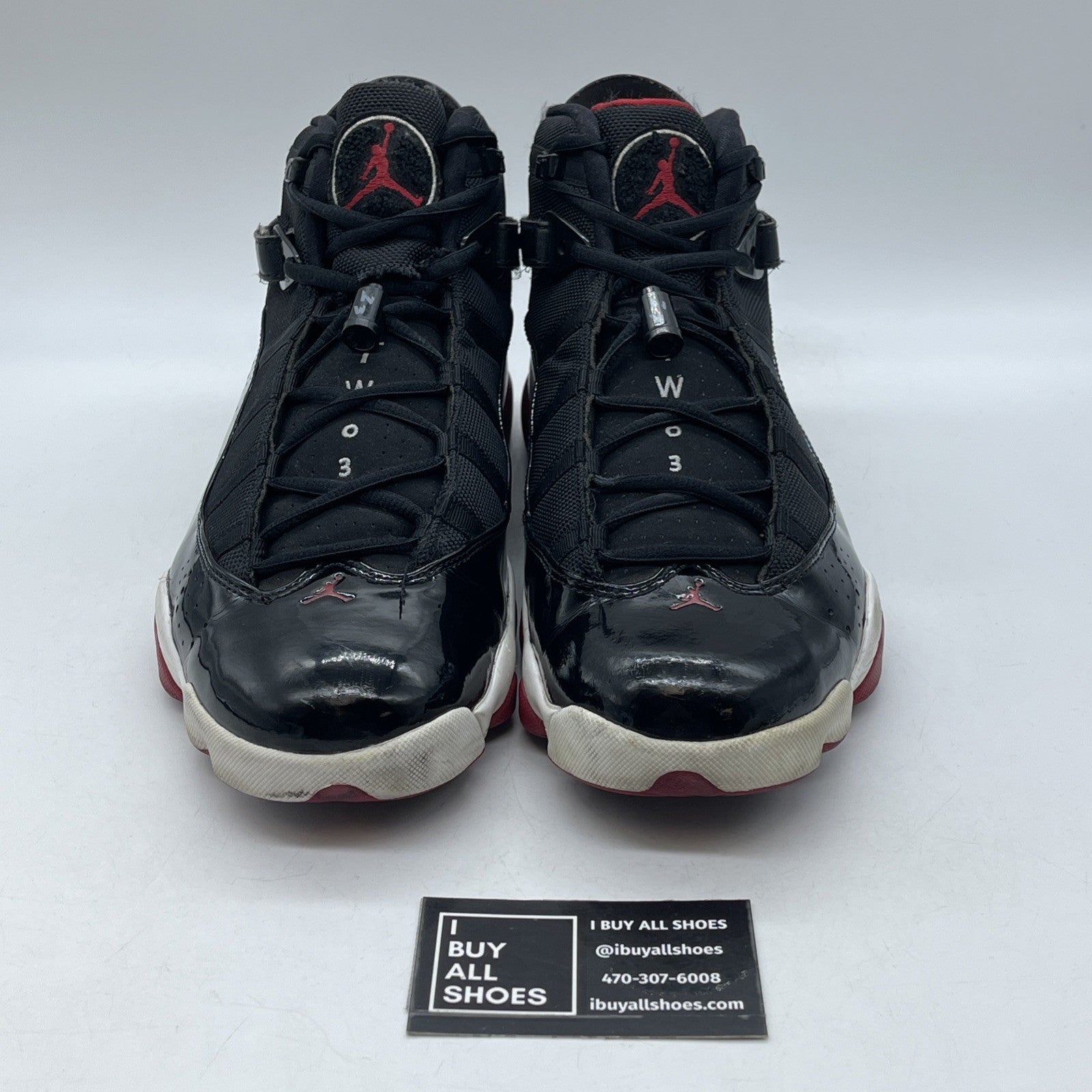 Size 11.5 - Jordan 6 Rings 2013 Bred Black Red Suede Leather (322992-071)