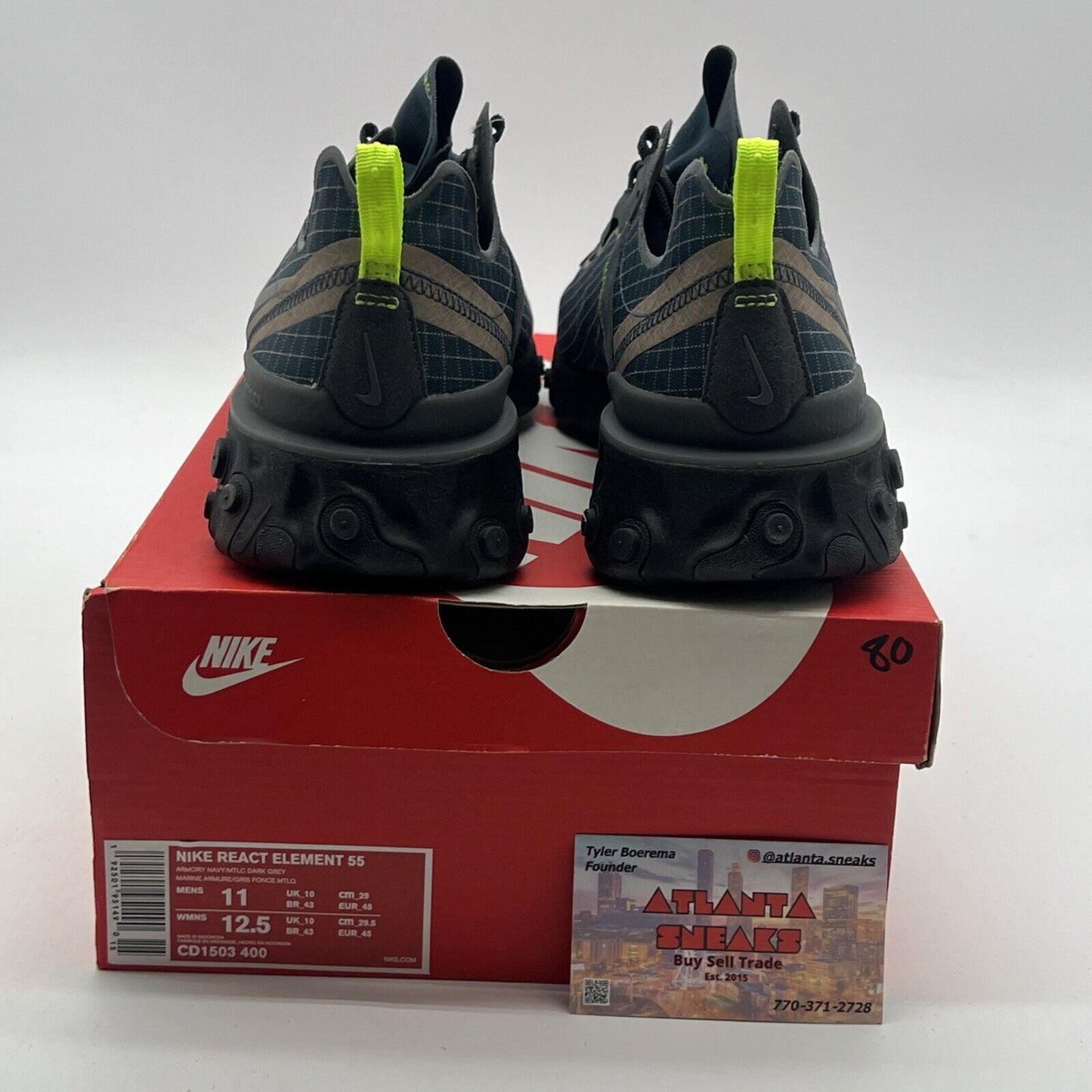 Size 11 - Nike React Element 55 Grid - Armory Navy (CD1503-400)