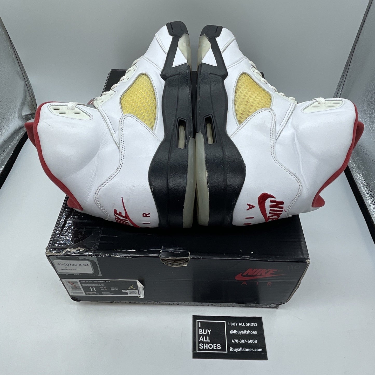 Size 11 - Jordan 5 Retro Mid Fire Red White Black Leather (DA1911-102)