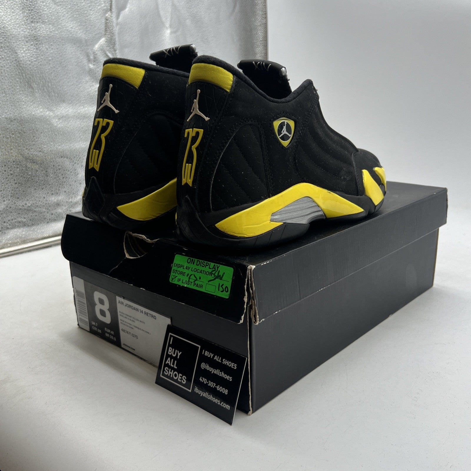 Size 8 - Air Jordan 14 Retro Thunder (487471-070)