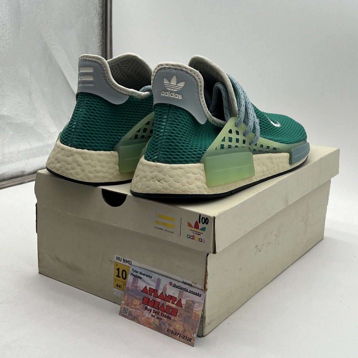 Size 10.5 - adidas Pharrell x NMD Human Race Dash Green (Q46466)