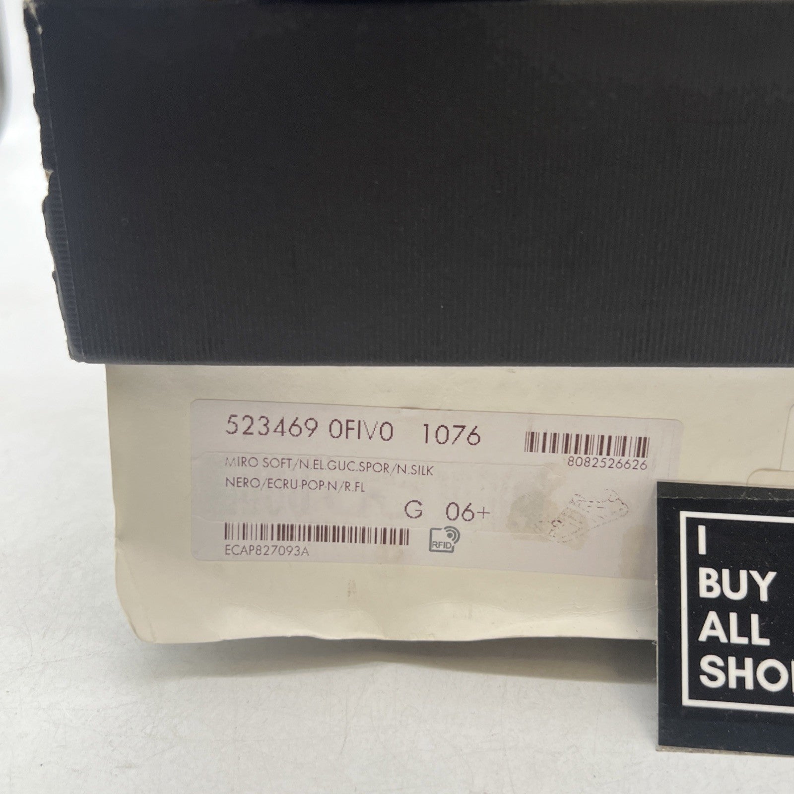 Size 6.5G - Gucci Ace Stripe Sneakers Black Leather