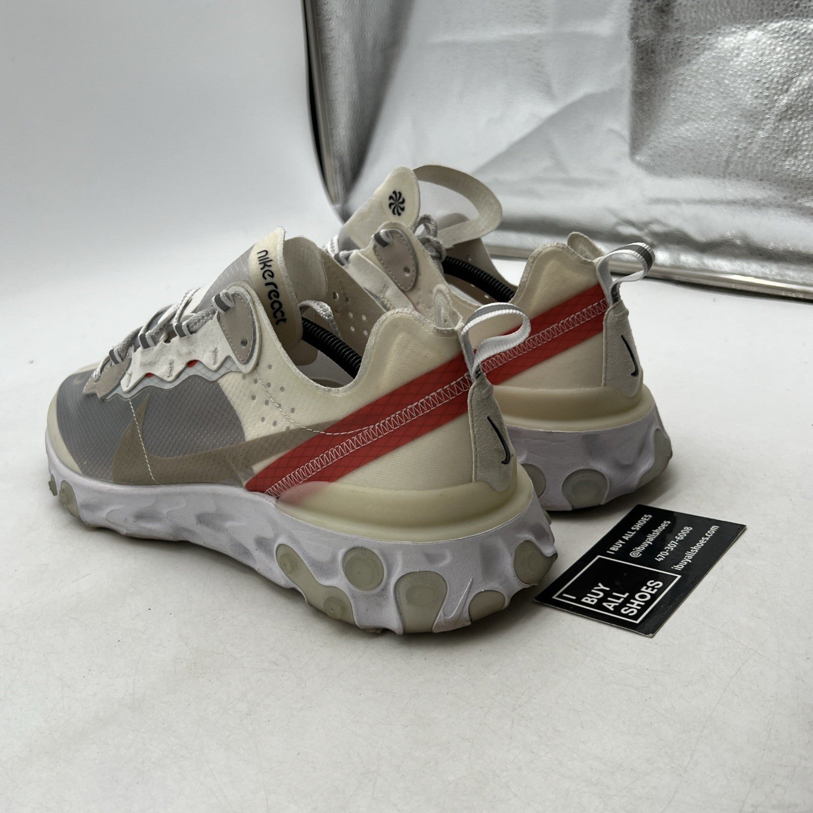 Size 12 - Nike React Element 87 Light Bone (AQ1090-100)