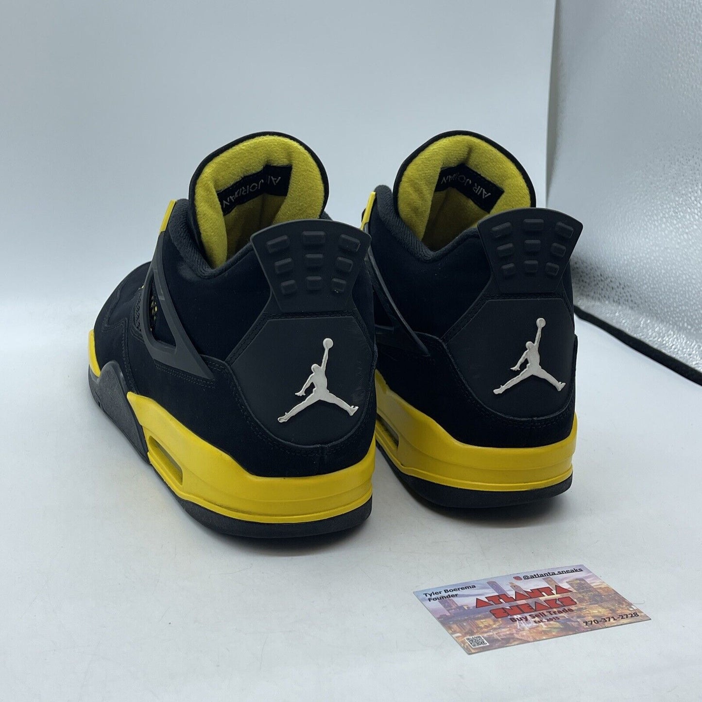 Size 14 - Jordan 4 Retro Mid Thunder White Yellow Black Suede Leather DH6927-016