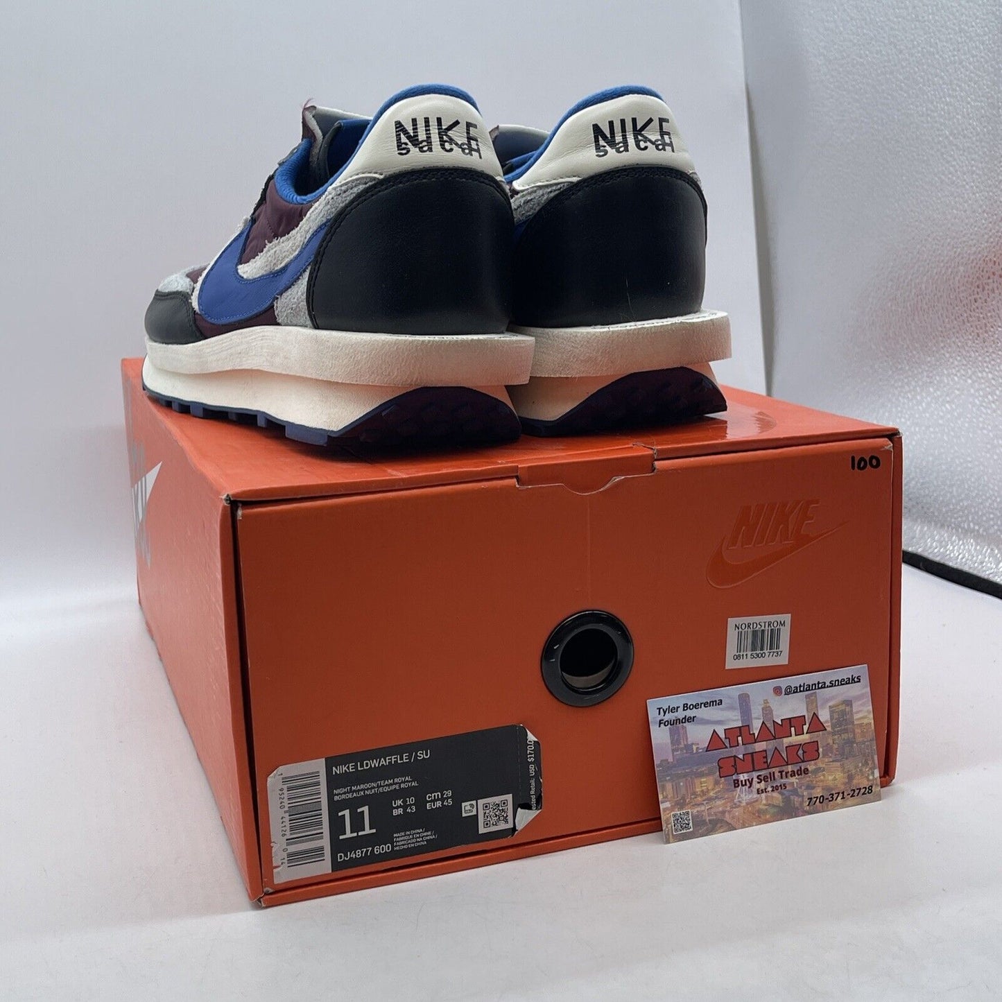 Size 11 - Nike sacai x Undercover x LDWaffle Night Maroon Team Royal (DJ4877-600