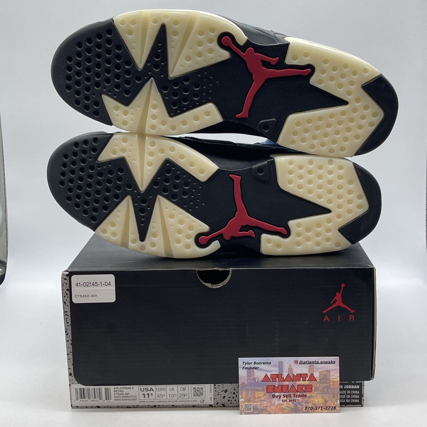 Size 11.5 - Air Jordan 6 Retro Washed Denim white Blue Brown (CT5350-401)