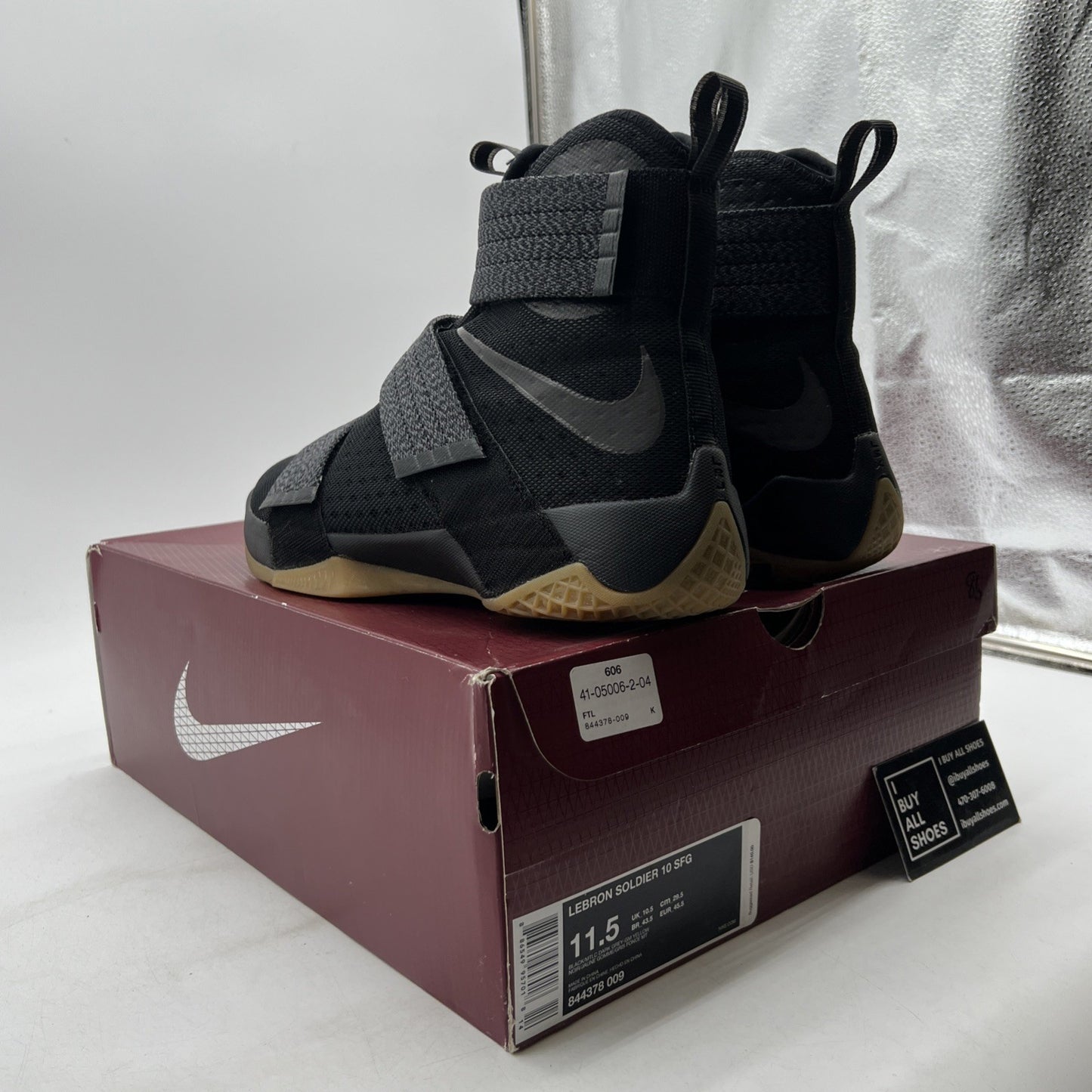 Size 11.5 - Nike LeBron Soldier 10 SFG Black Gum (844378-009)