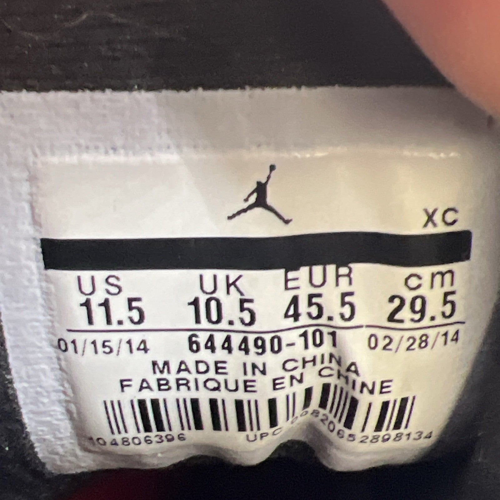 Size 11.5 - Air Jordan 1 Retro 86 White Gym Red (644490-101)