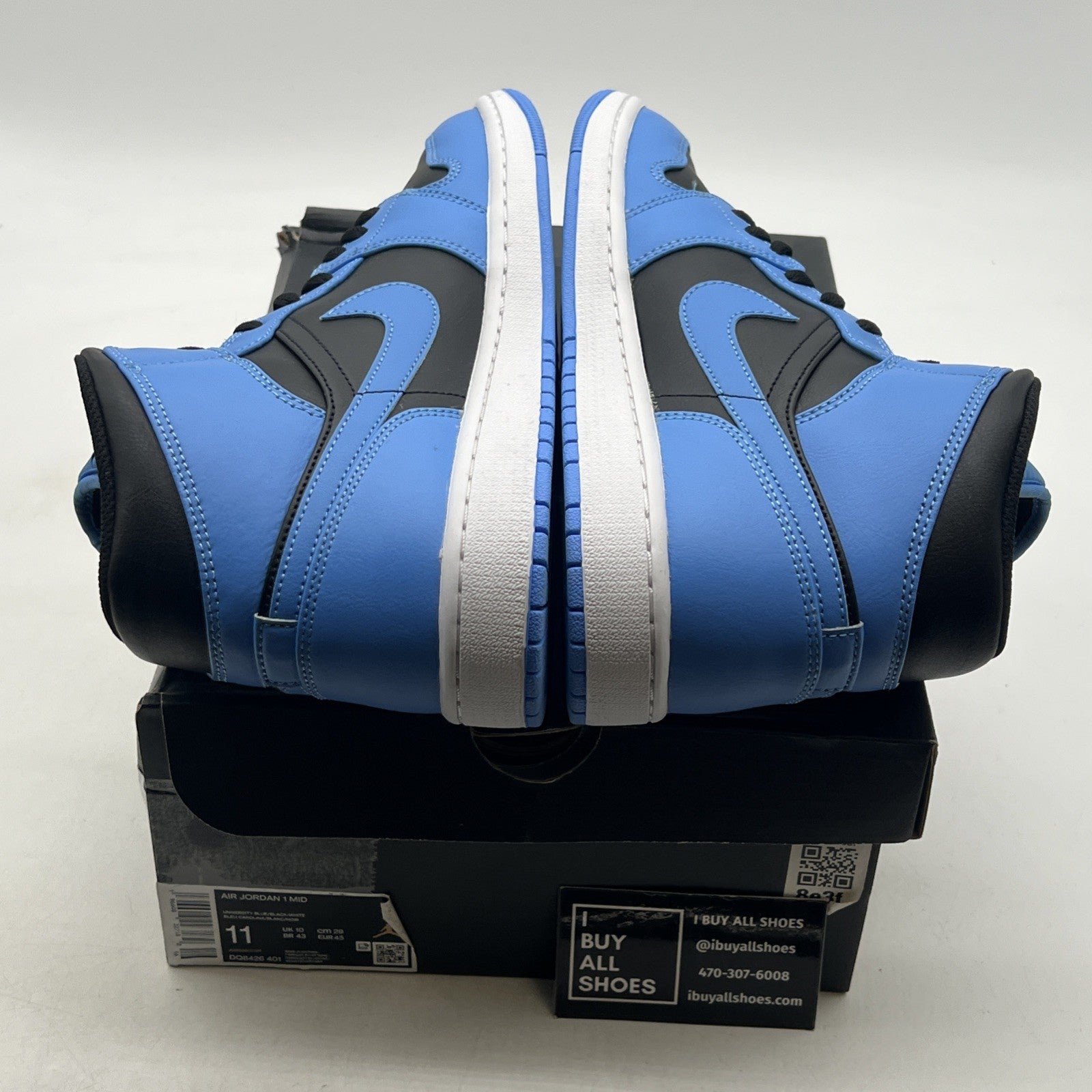 Size 11 - Air Jordan 1 Mid University Blue Black (DQ8426-401)