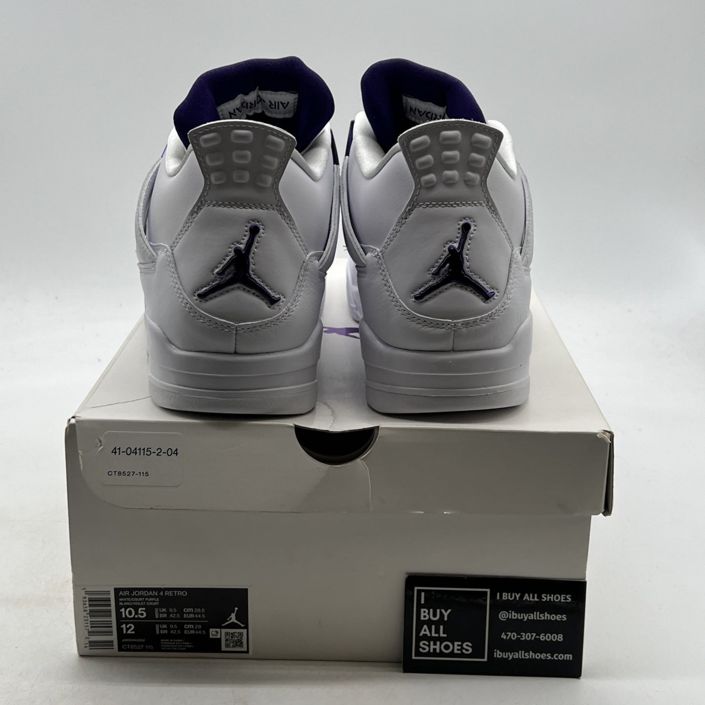 Size 10.5 - Air Jordan 4 Retro Mid Purple Metallic (CT8427-115)