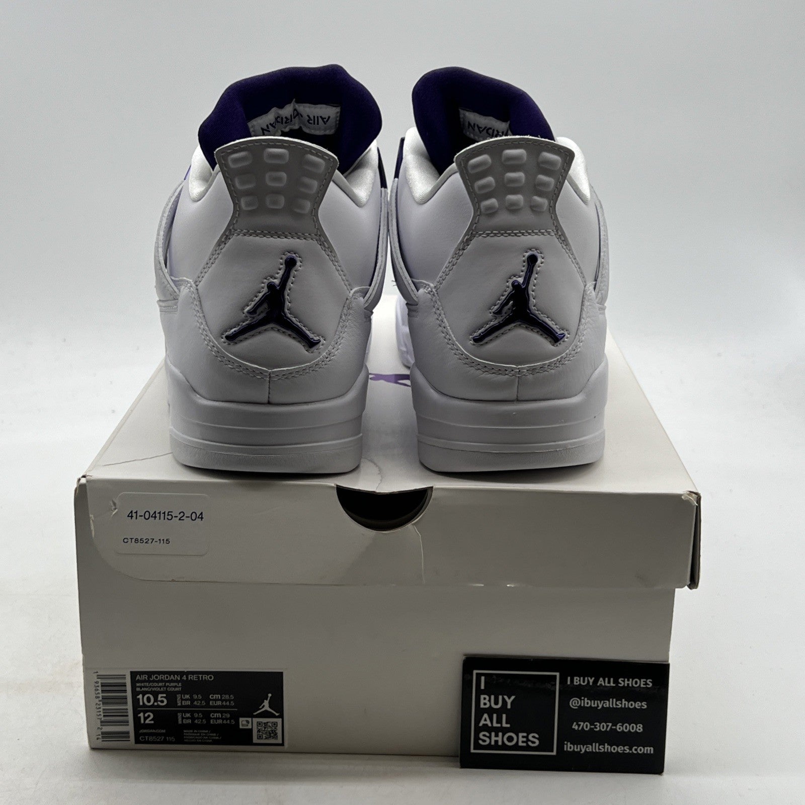 Size 10.5 - Air Jordan 4 Retro Mid Purple Metallic (CT8427-115)