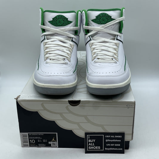 Size 10 - Jordan 2 Retro Lucky Green White Leather (DR8884-103)