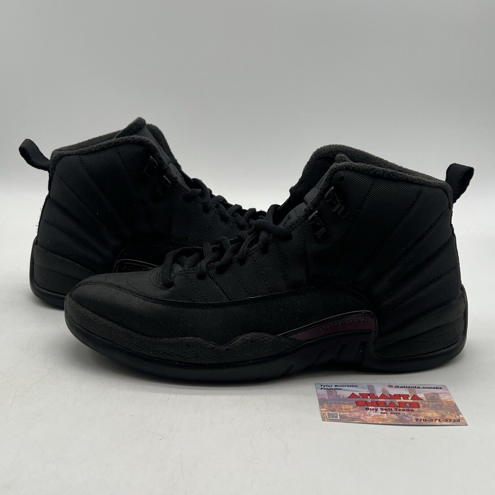 Size 9.5 - Air Jordan 12 Retro Winterized Triple Black (BQ6851-001)