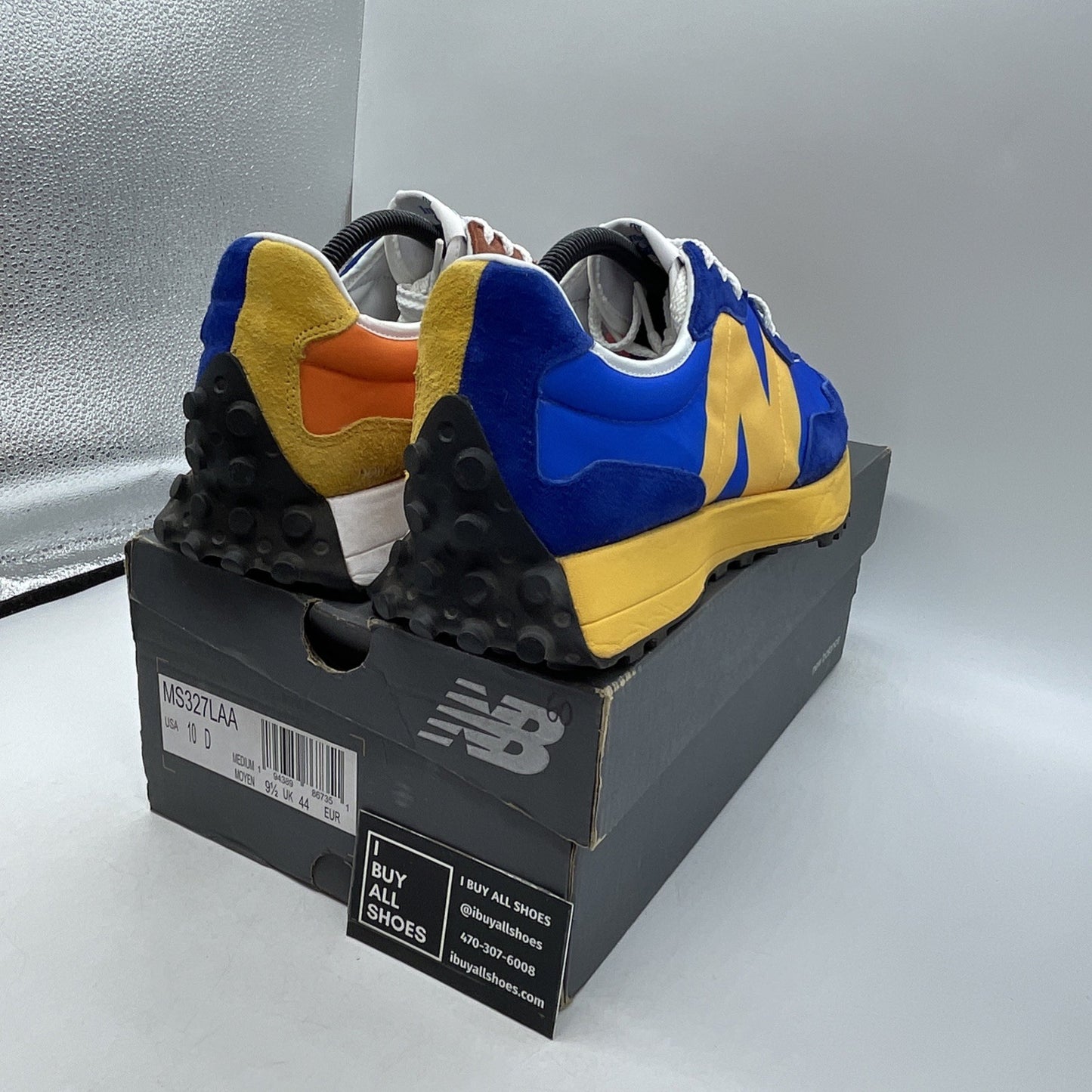 Size 10 - New Balance 327 Marine Blue Orange (MS327LAA)