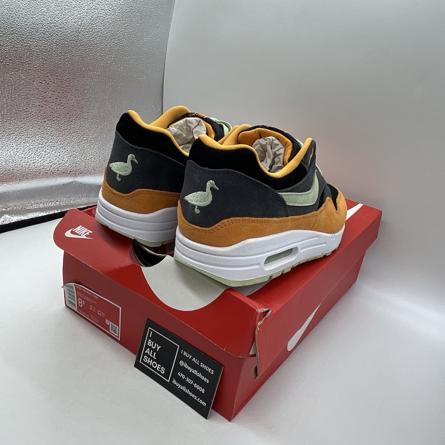 Size 8.5 - Nike Air Max 1 Premium Ugly Duckling Honeydew Suede (DZ0482-001)