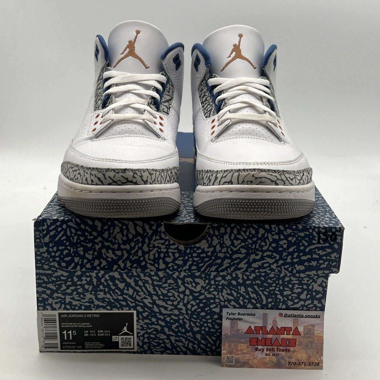 Size 11.5 - Air Jordan 3 Retro Mid Washington Wizards (CT8532-148)