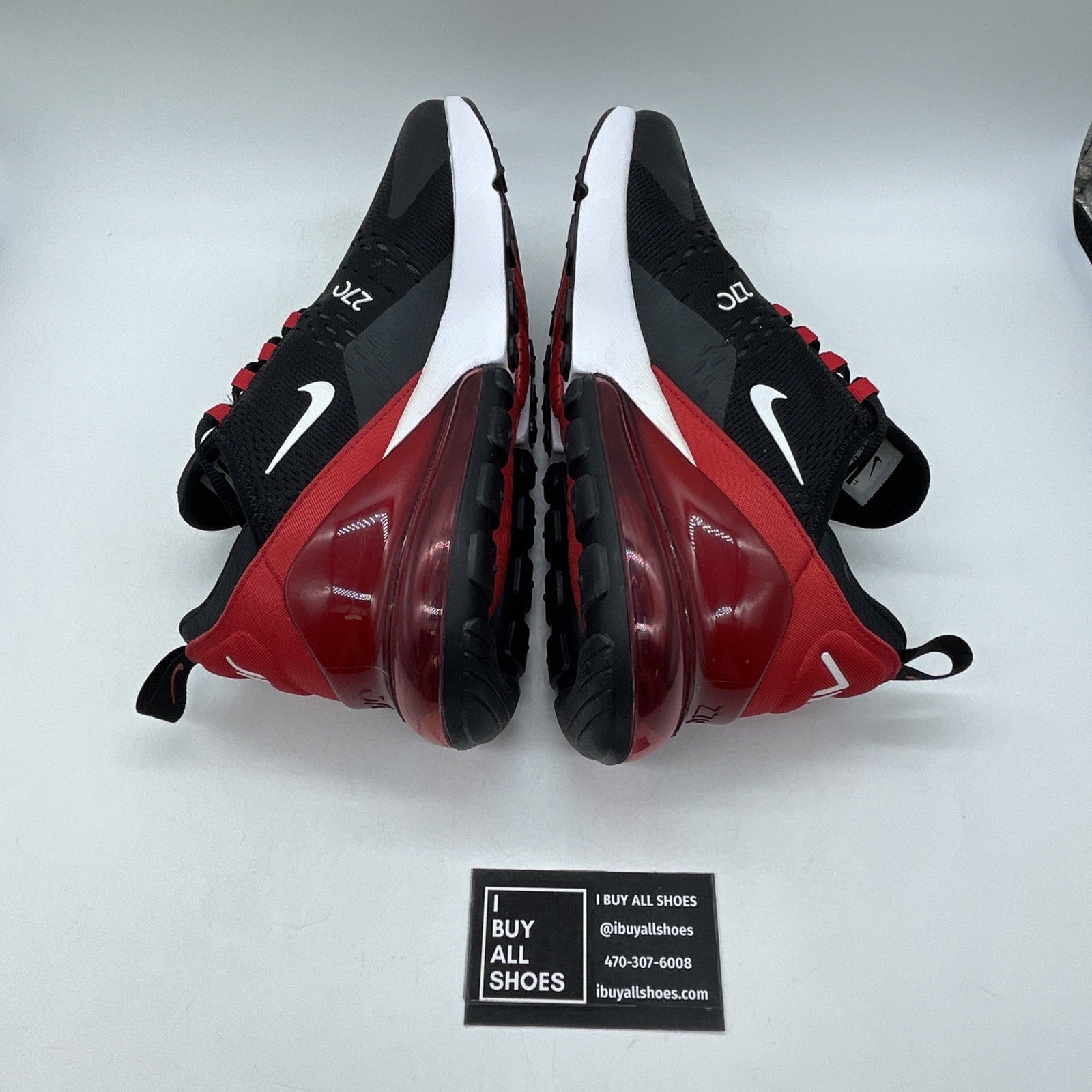 Size 9.5 - Nike Air Max 270 Bred Black Red White Suede (AH8050-022)