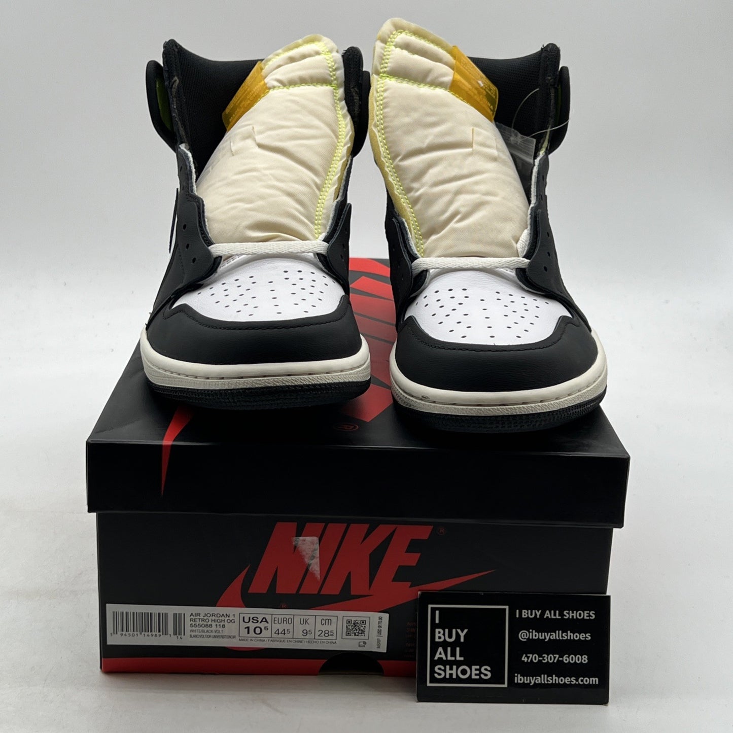Size 10.5 - Air Jordan 1 Retro High OG Volt (555088-118)