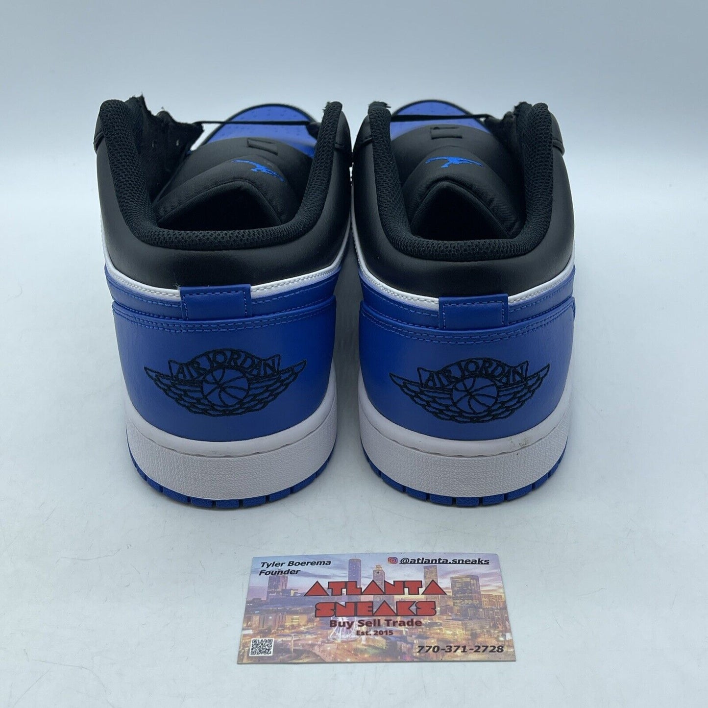 Size 13 - Air Jordan 1 Low Alternate Royal Toe Blue Black White (553558-140)