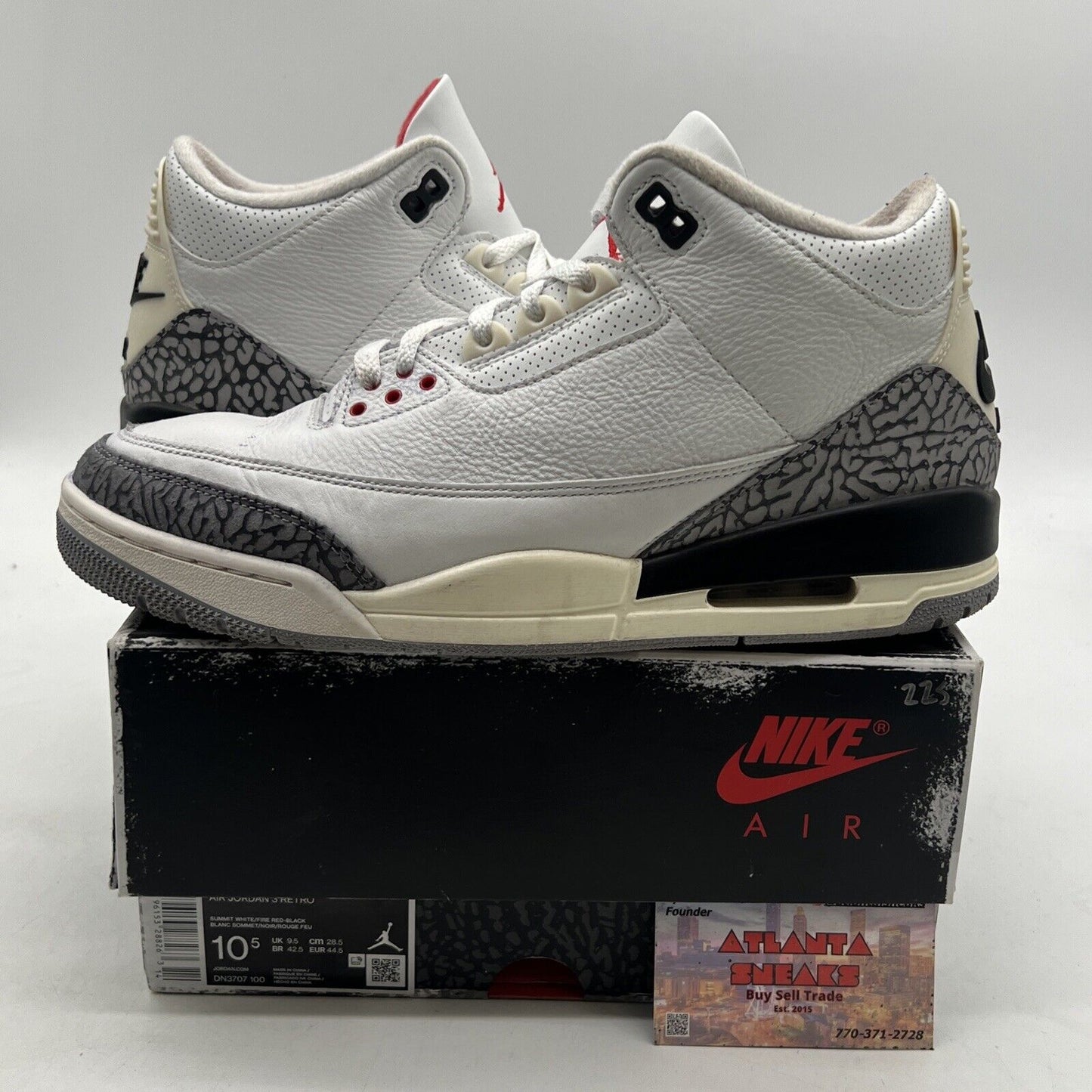 Size 10.5 - Air Jordan 3 Retro Mid White Cement Reimagined (DN3707-100)