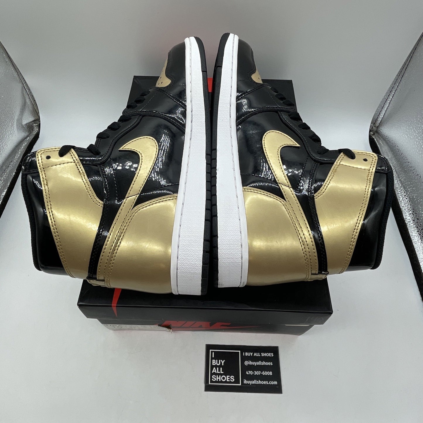 Size 10 - Air Jordan 1 Retro OG NRG High Gold Toe (861428-007)