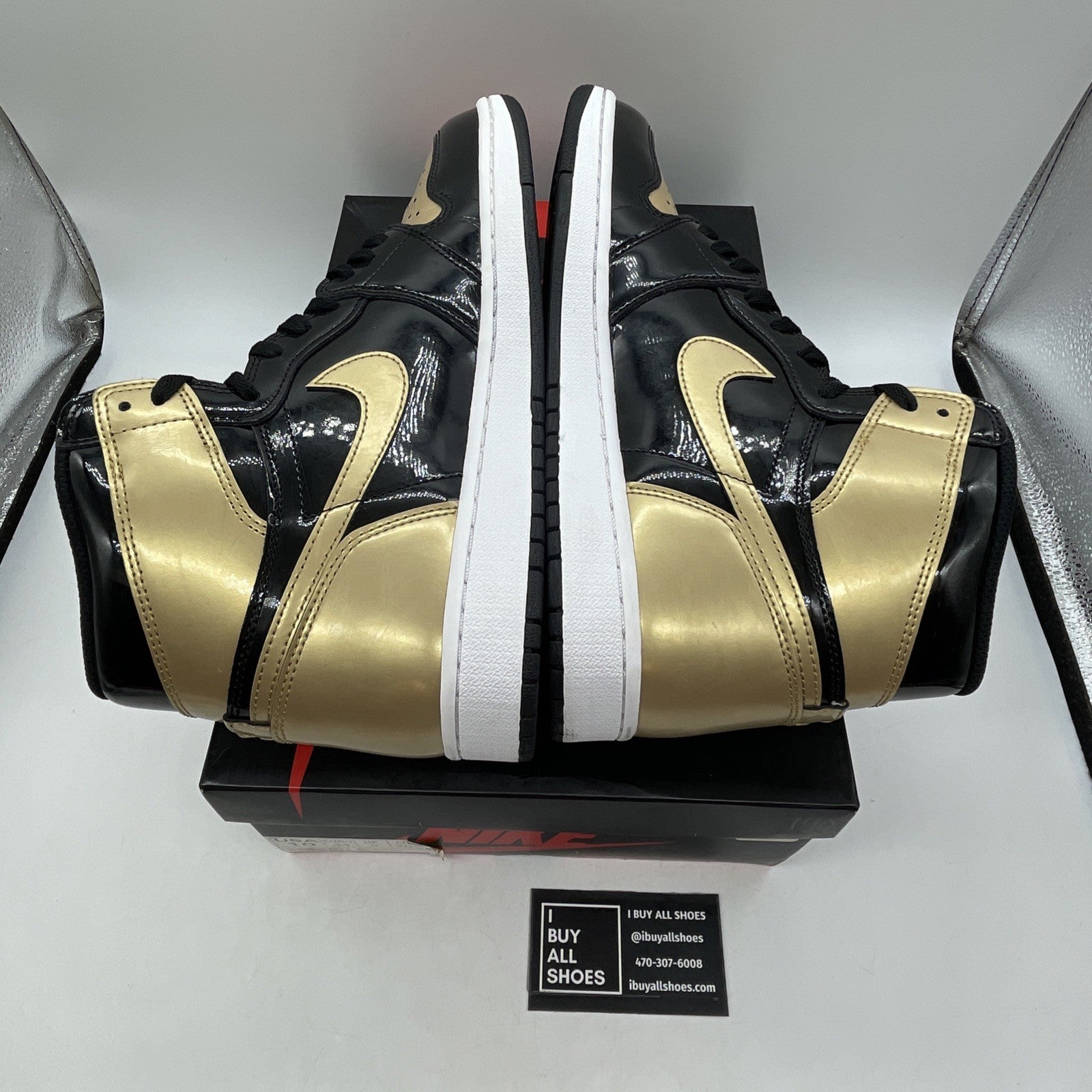 Size 10 - Air Jordan 1 Retro OG NRG High Gold Toe (861428-007)