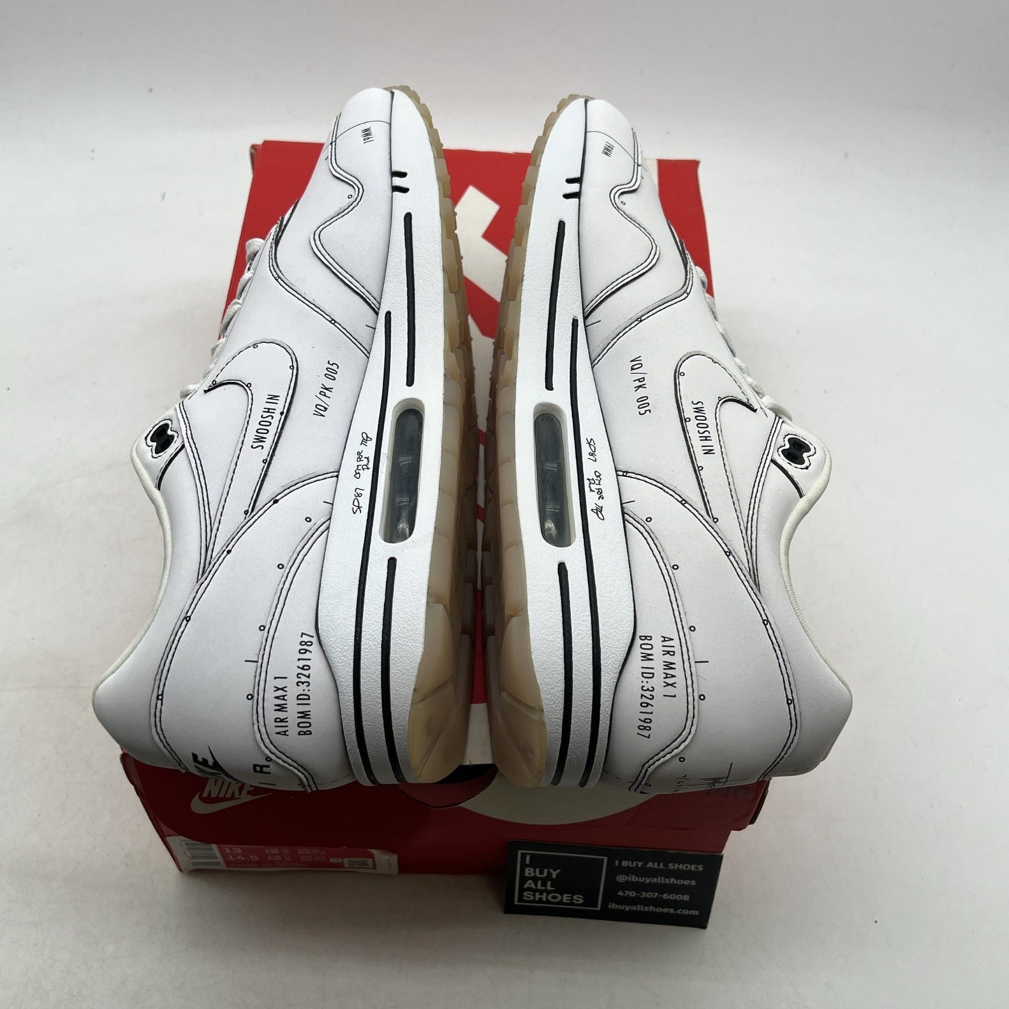 Size 13 - Nike Air Max 1 Sketch To Shelf - White (CJ4286-100)