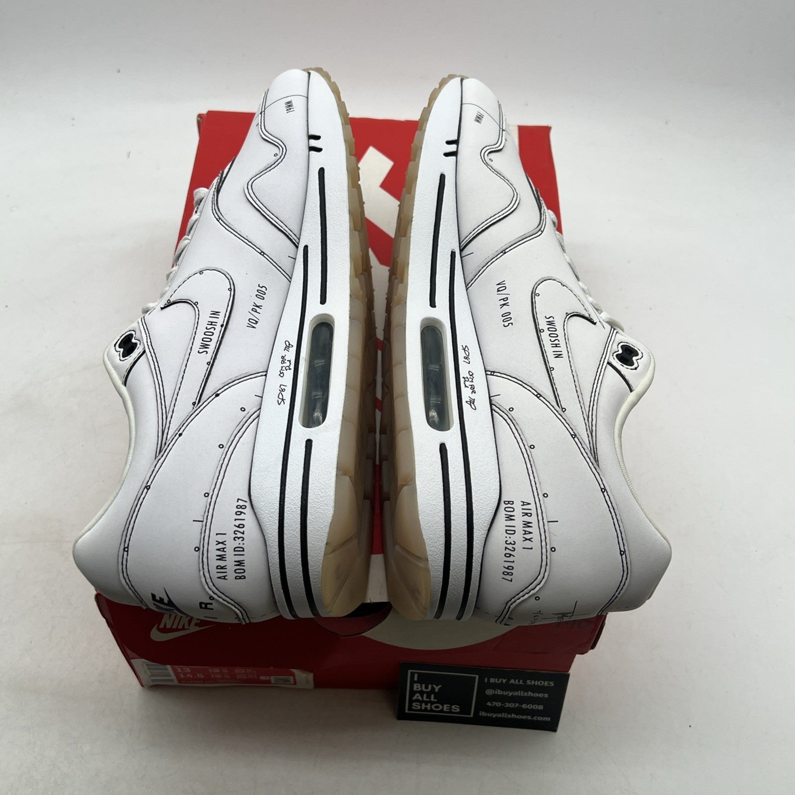 Size 13 - Nike Air Max 1 Sketch To Shelf - White (CJ4286-100)