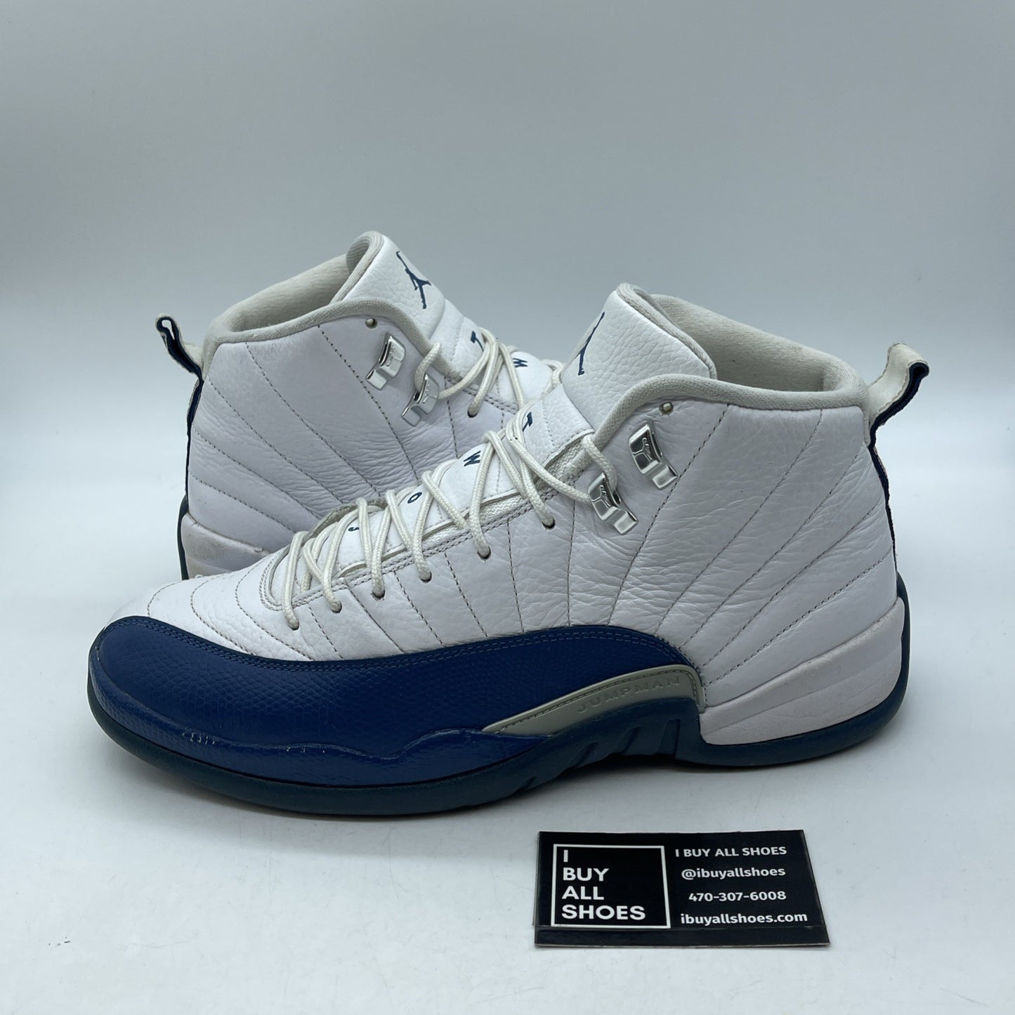 Size 11 - Jordan 12 Retro French Blue White Silver Leather (130690-113)