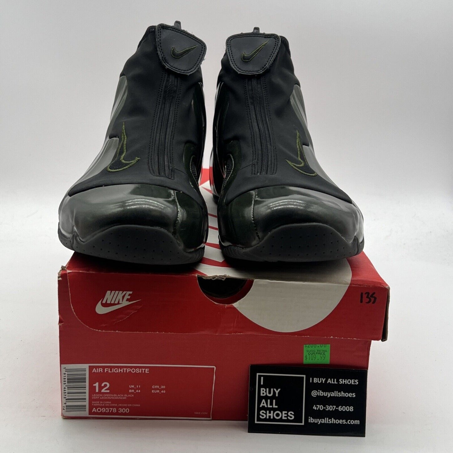 Size 12 - Nike Air Flightposite One Legion Green (AO9378-300)