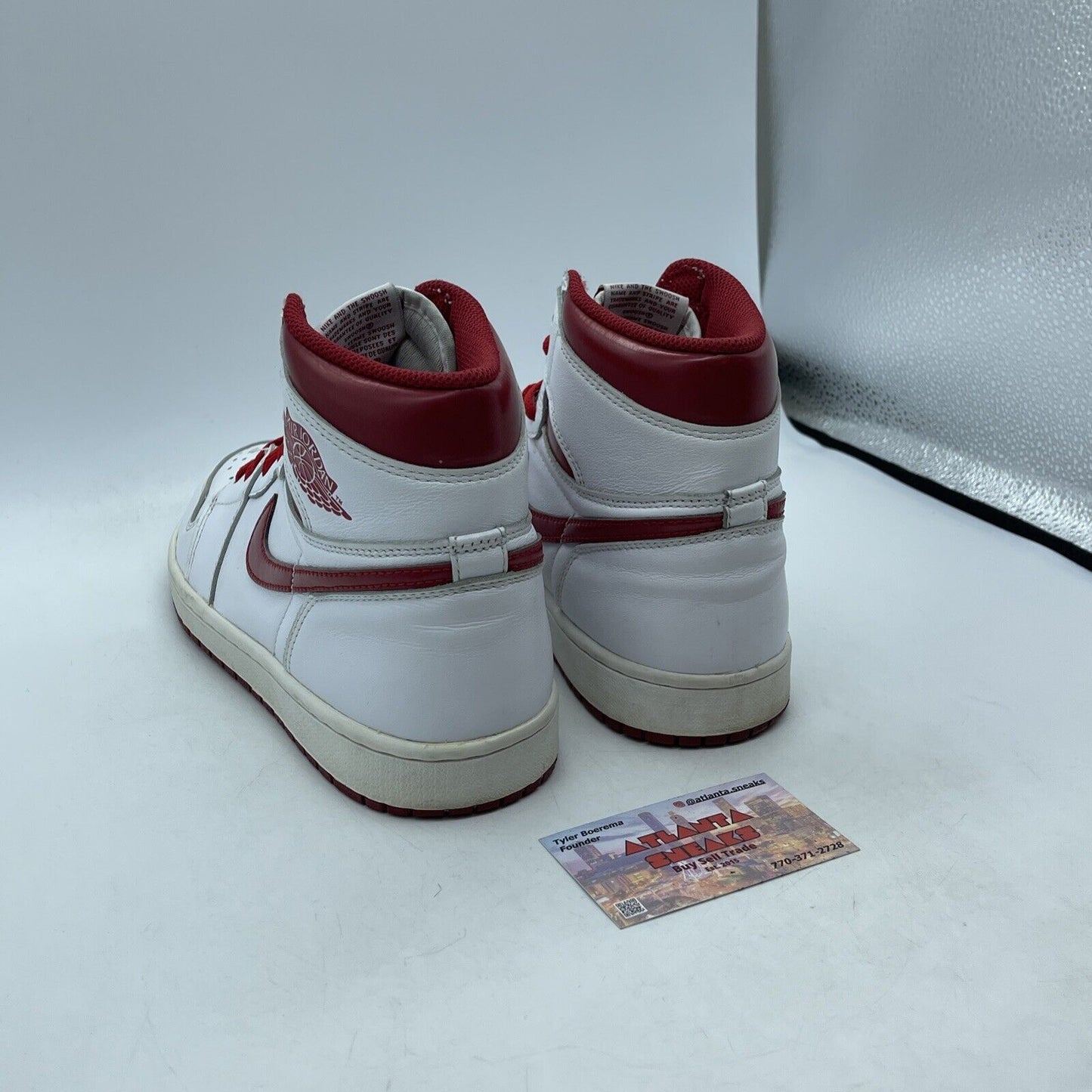 Size 9 - Air Jordan 1 Retro OG High Metallic Red White Leather (555088-103)