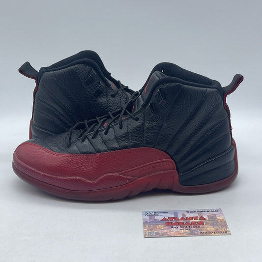 Size 8 - Jordan 12 Retro Mid Flu Game Red Black Leather (130690-002)