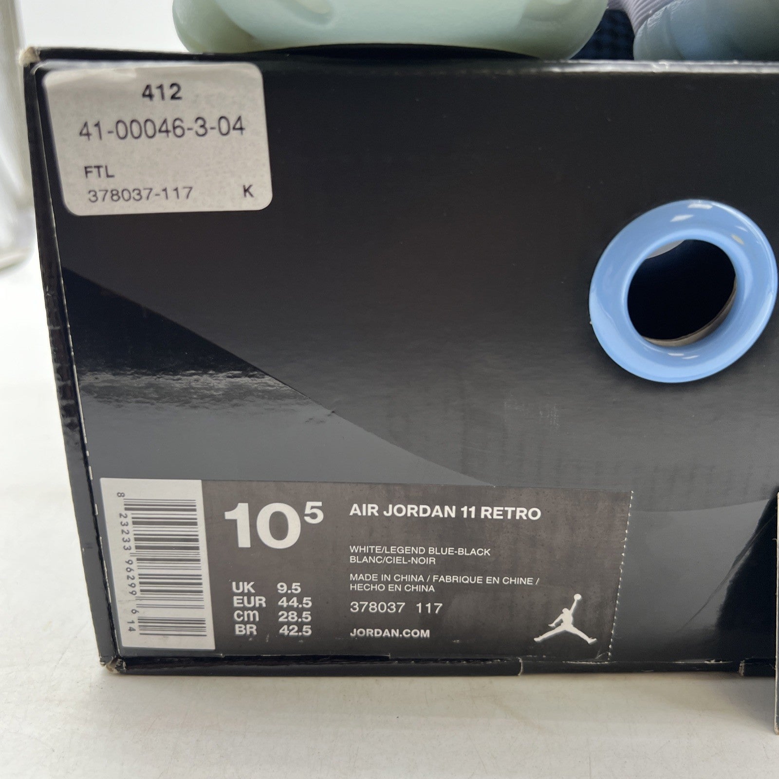 Size 10.5 - Air Jordan 11 Retro High Legend Blue (378037-117)