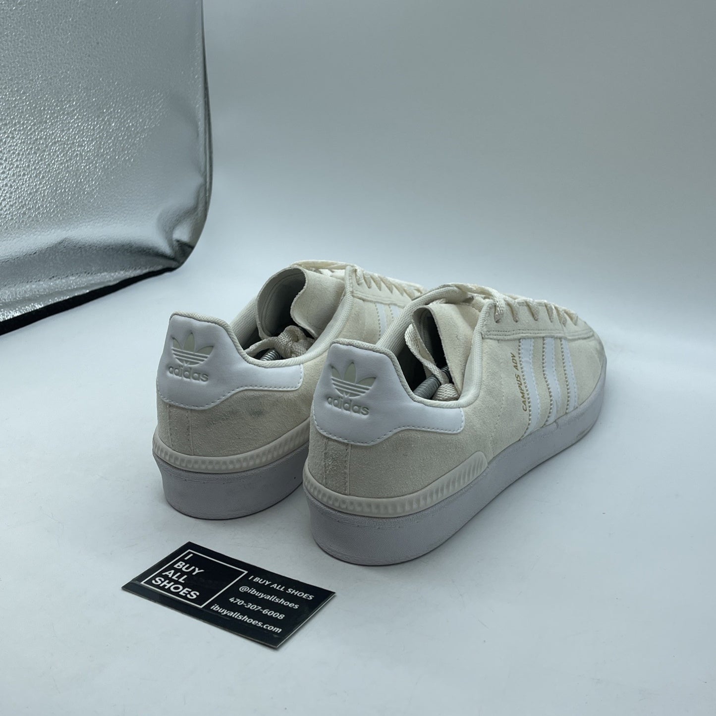 Size 14 - adidas Campus ADV Supplier Color Tan White Suede Leather (EG8577)