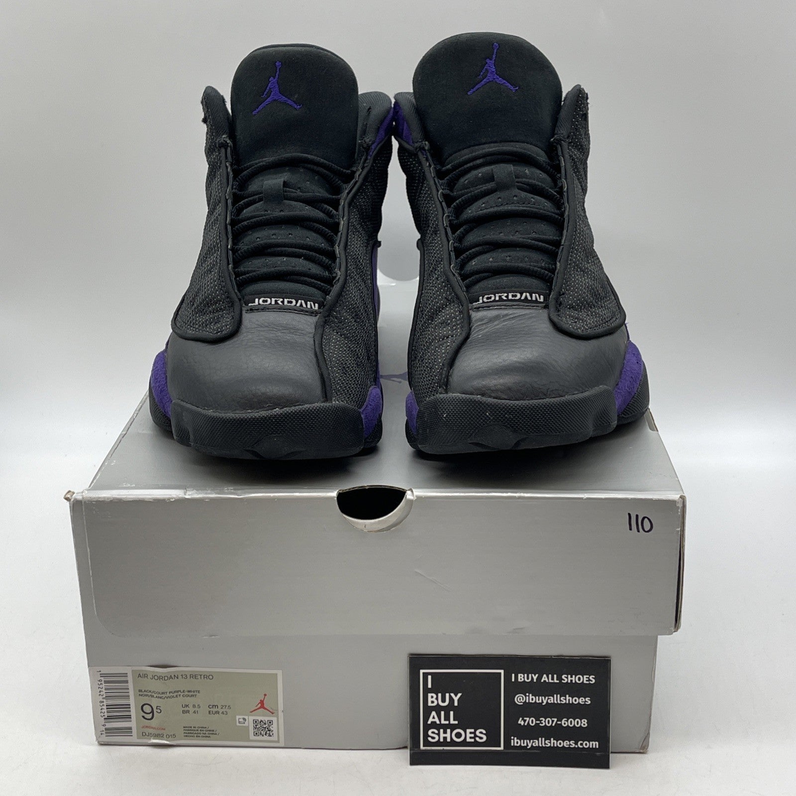 Size 9.5 - Jordan 13 Retro Court Purple Black Suede Leather (DJ5982-015)