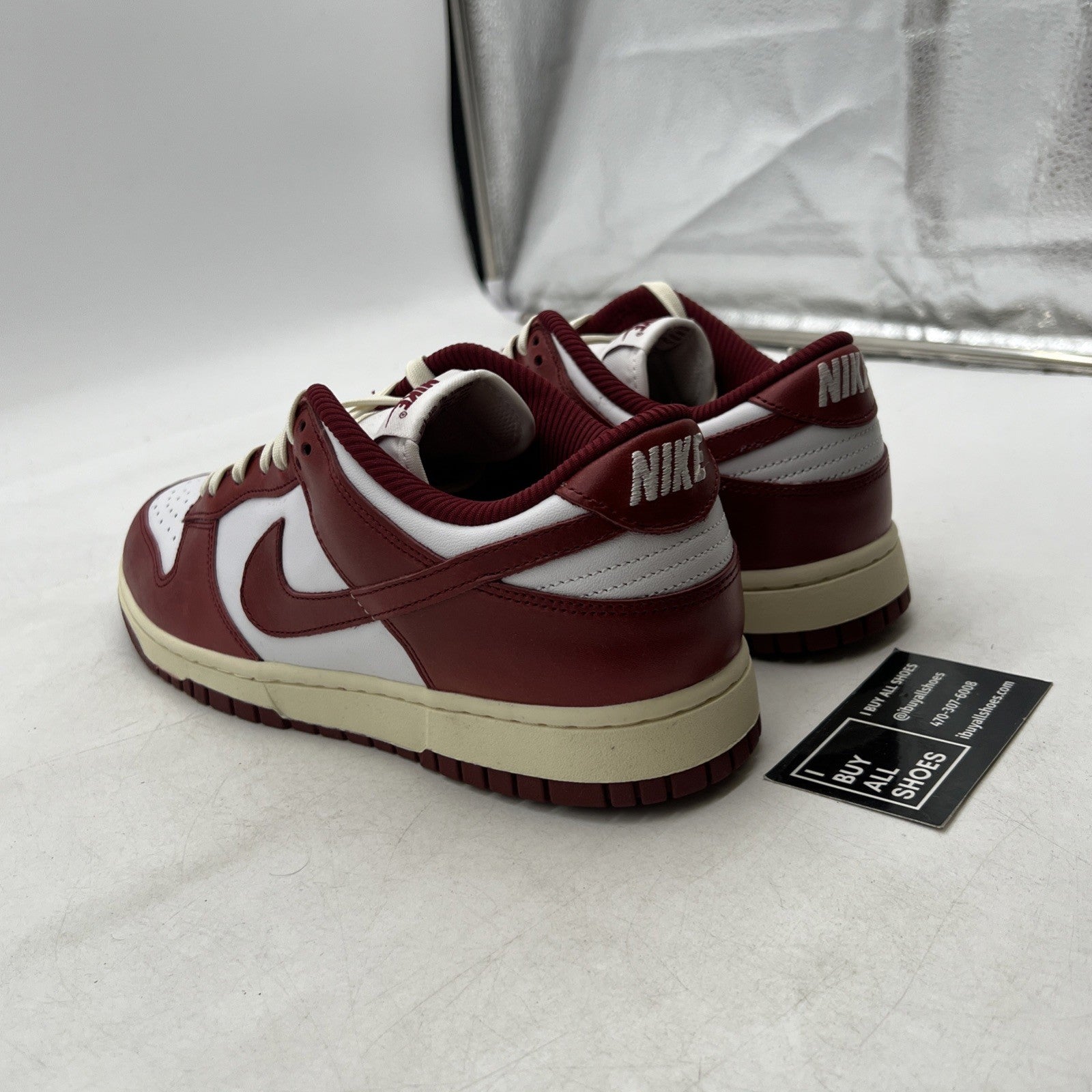 Size 11W- Dunk Low PRM Team Red White Leather (FJ4555-100)