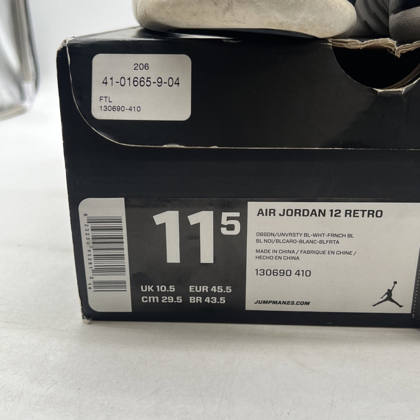 Size 11.5 - Air Jordan 12 Retro 2012 Obsidian (130690-410)