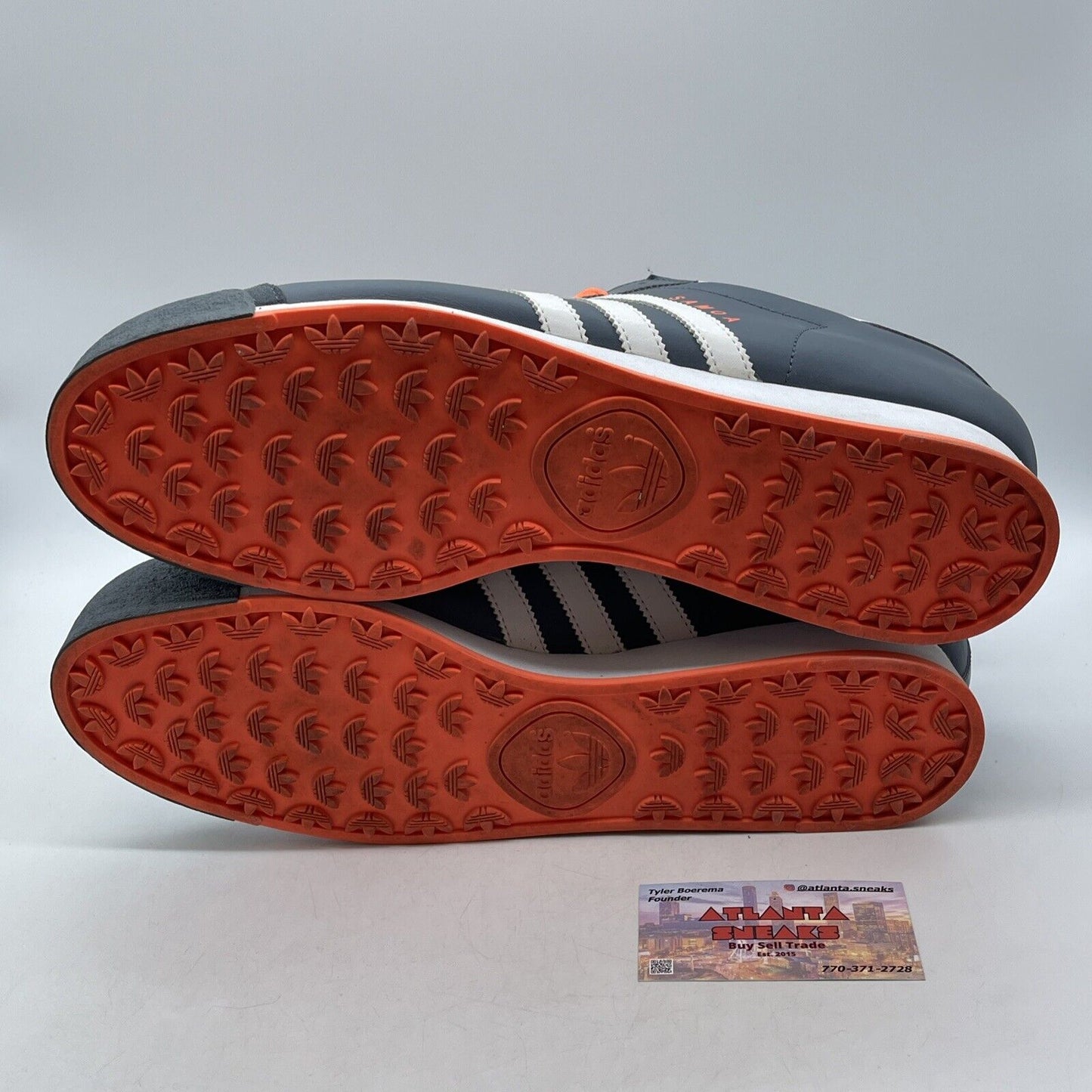 Size 13 - Adidas Samoa PYV Gray Orange Leather Suede (G66154)