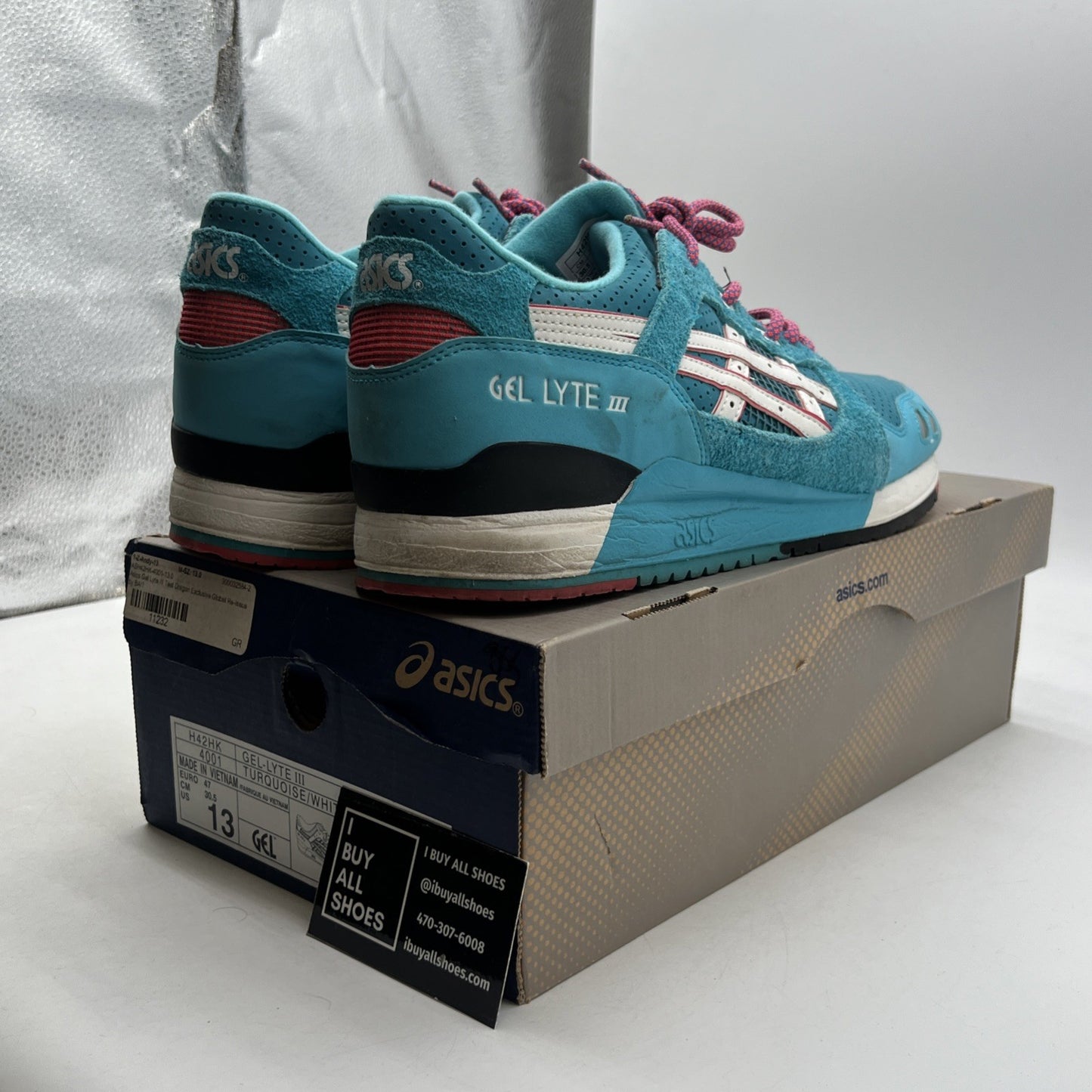 Size 13 - Asics Bait x Gel Lyte 3 Teal Dragon (H42HK4001)
