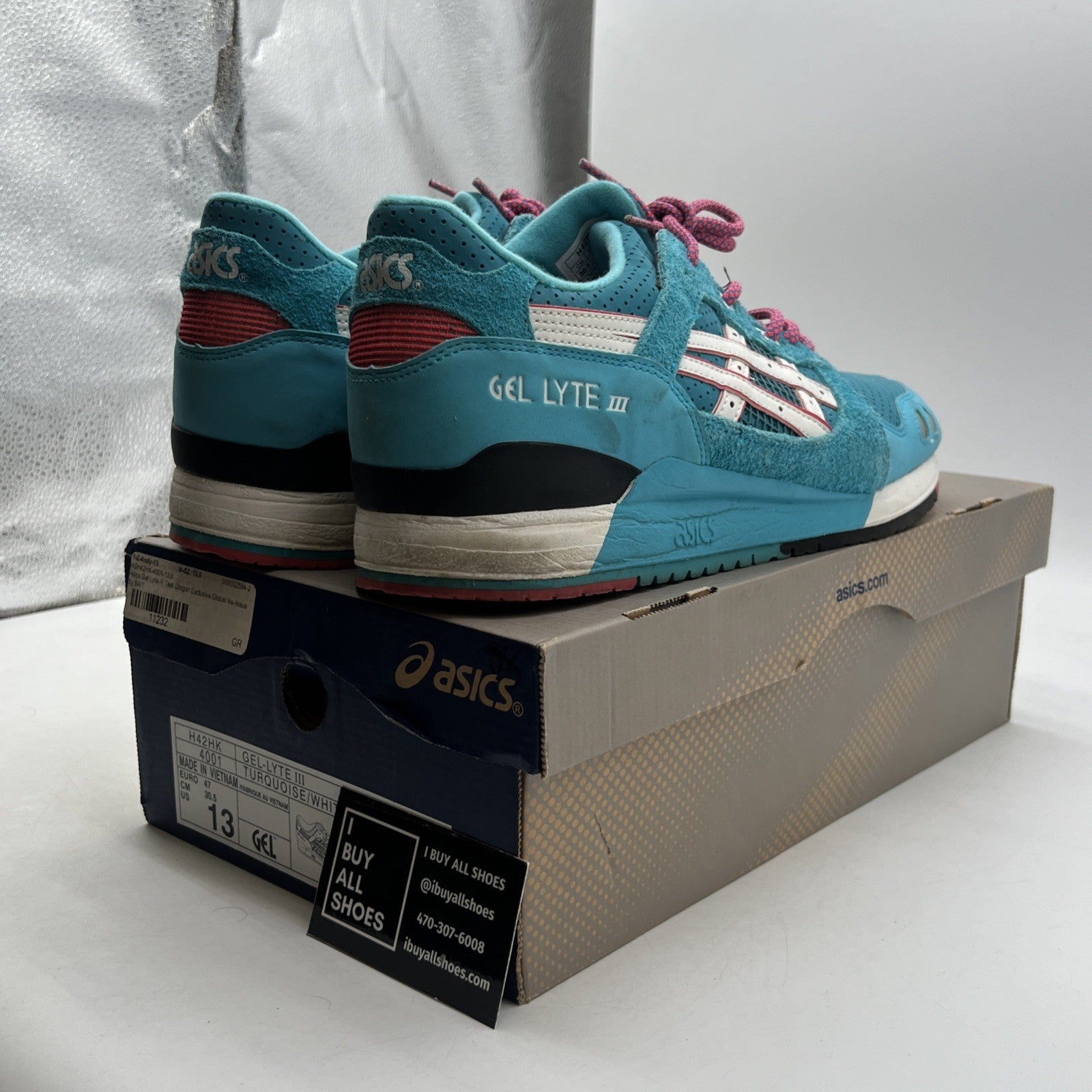 Size 13 - Asics Bait x Gel Lyte 3 Teal Dragon (H42HK4001)