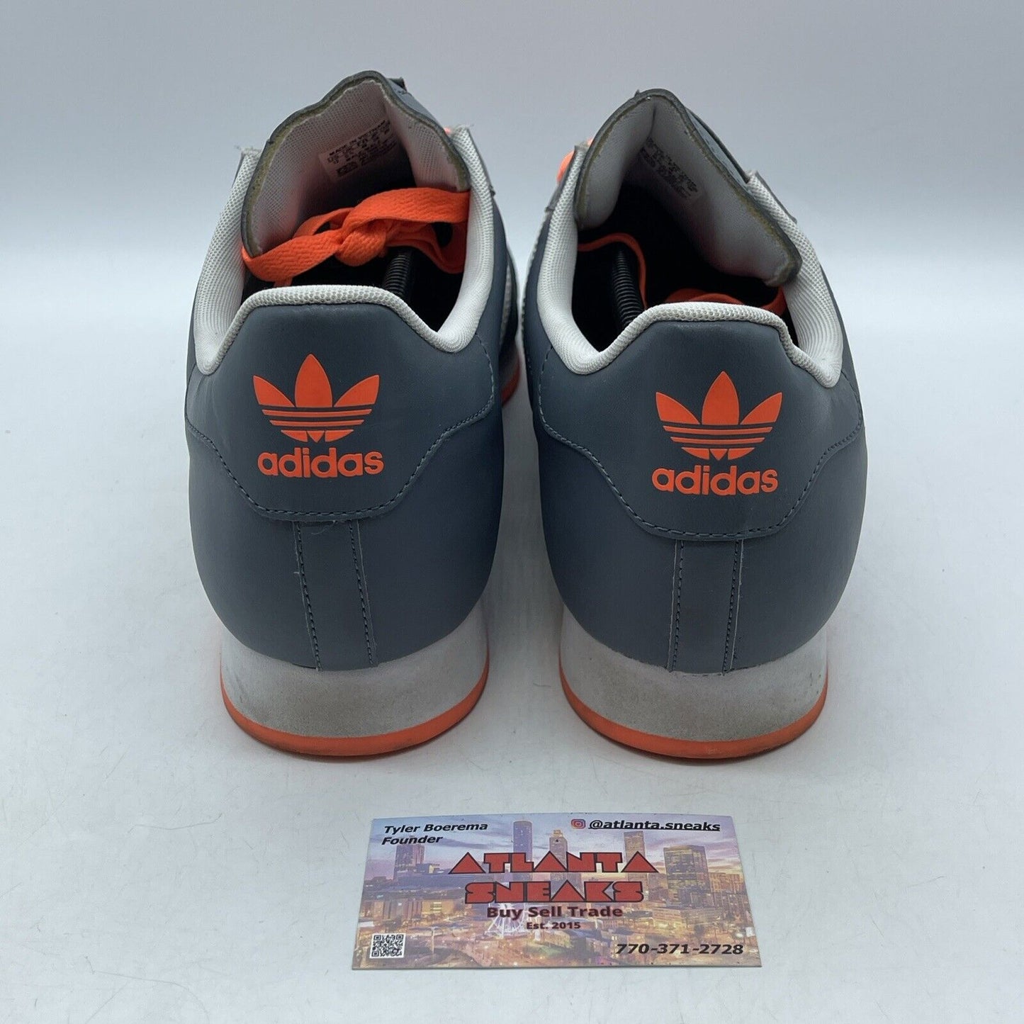 Size 13 - Adidas Samoa PYV Gray Orange Leather Suede (G66154)
