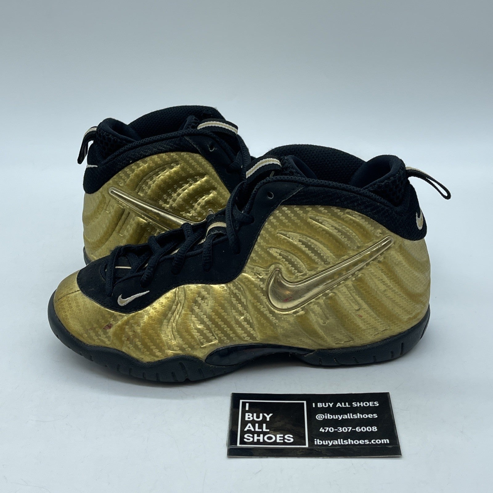 Size 2Y (PS) - Nike Little Posite Pro Mid Metallic Gold Black (843755-701)