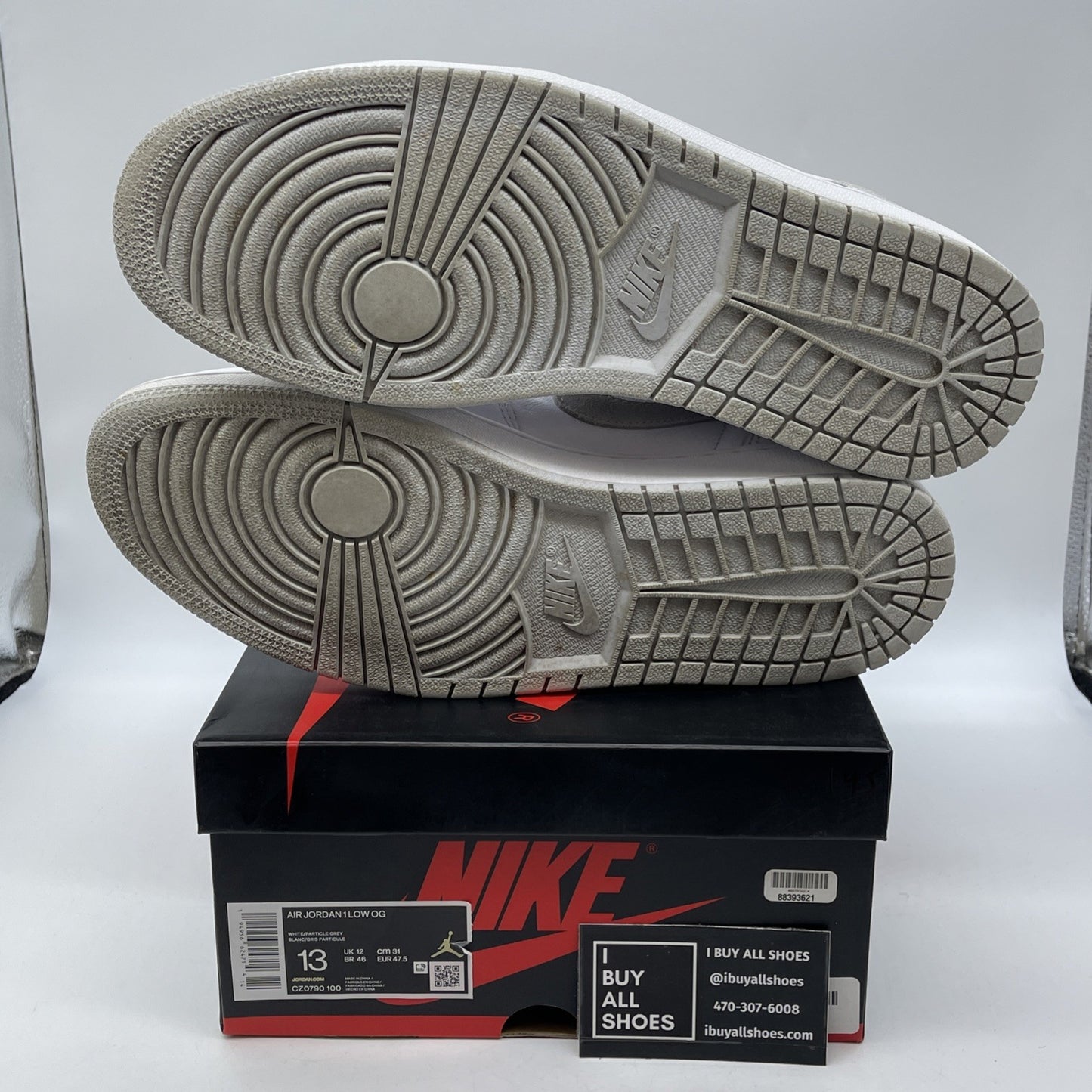 Size 13 - Jordan 1 Low OG Neutral Gray White Suede Leather (CZ0790-100)