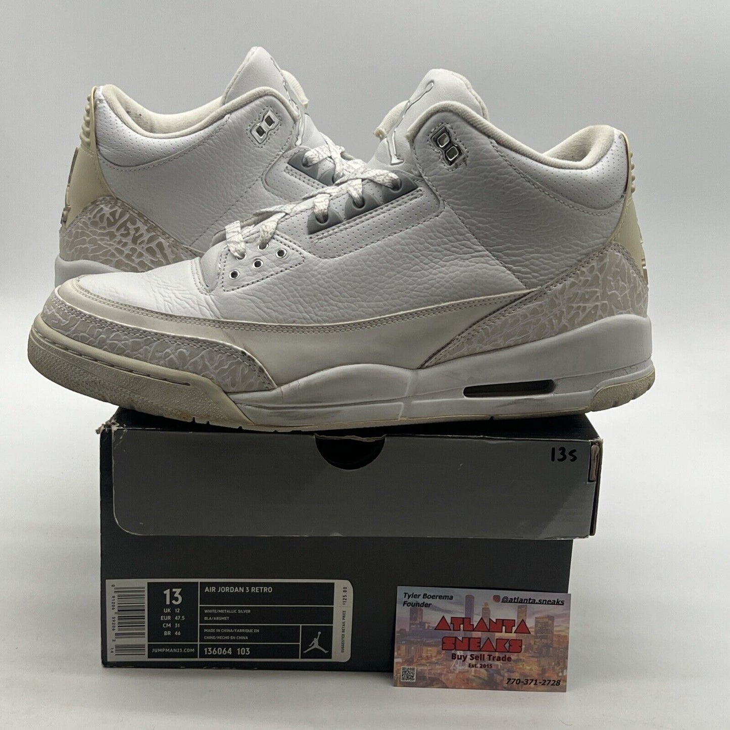 Size 13 - Air Jordan 3 Retro Pure Money (136062-103)