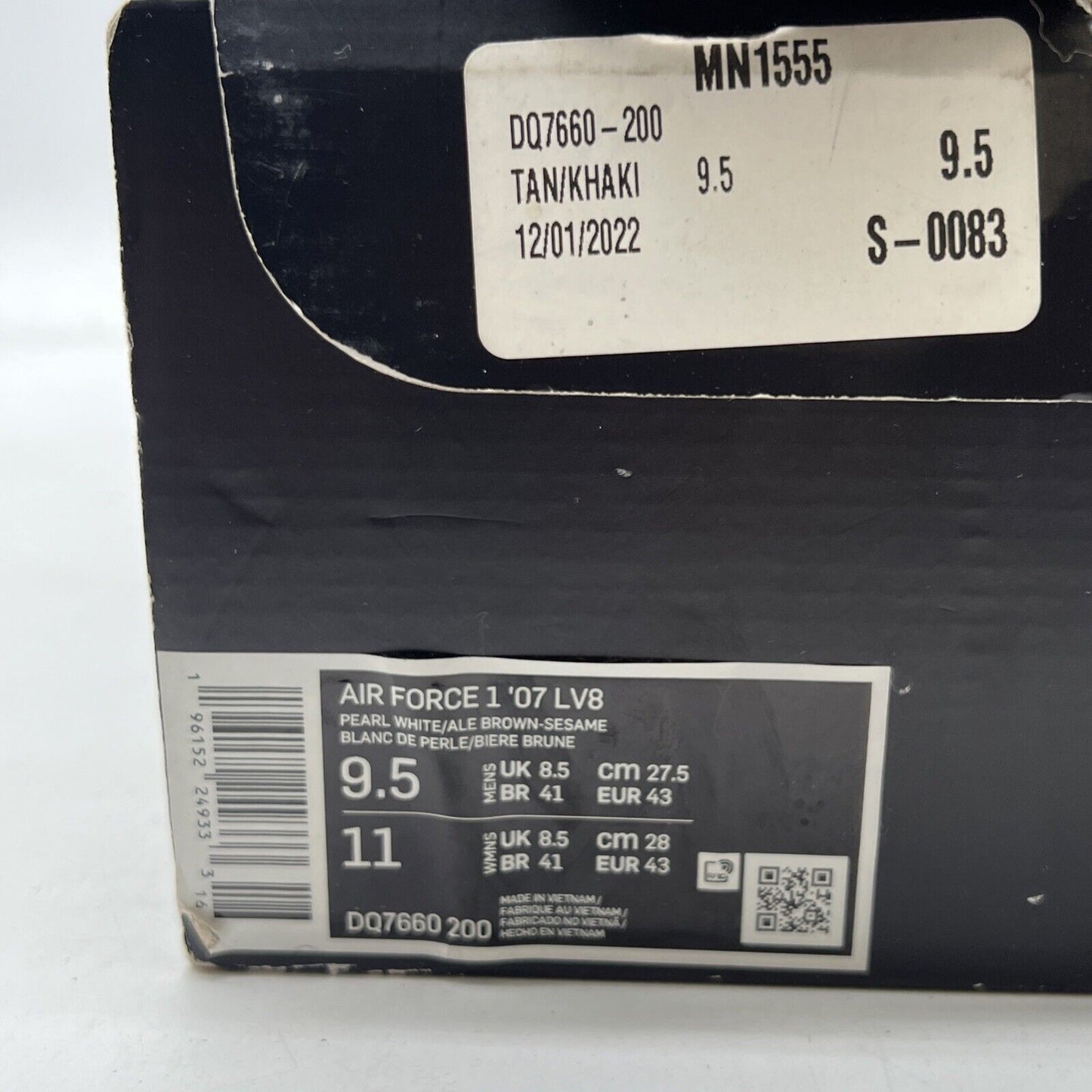 Size 9.5 - Nike Air Force 1 '07 LV8 EMB Inspected By Swoosh (DQ7660-200)