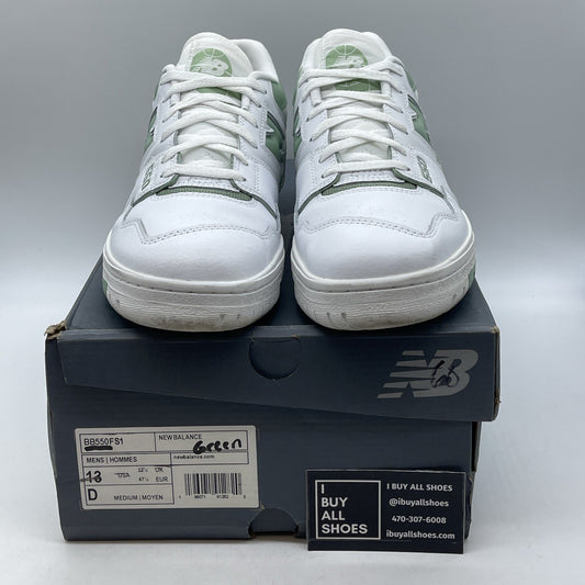 Size 13 - New Balance 550 White Mint Green (BB550FS1)