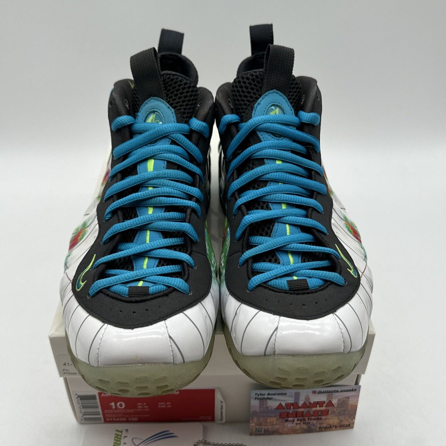 Size 10 - Nike Air Foamposite One Premium Weatherman 2013 Thermal Blue Icy White