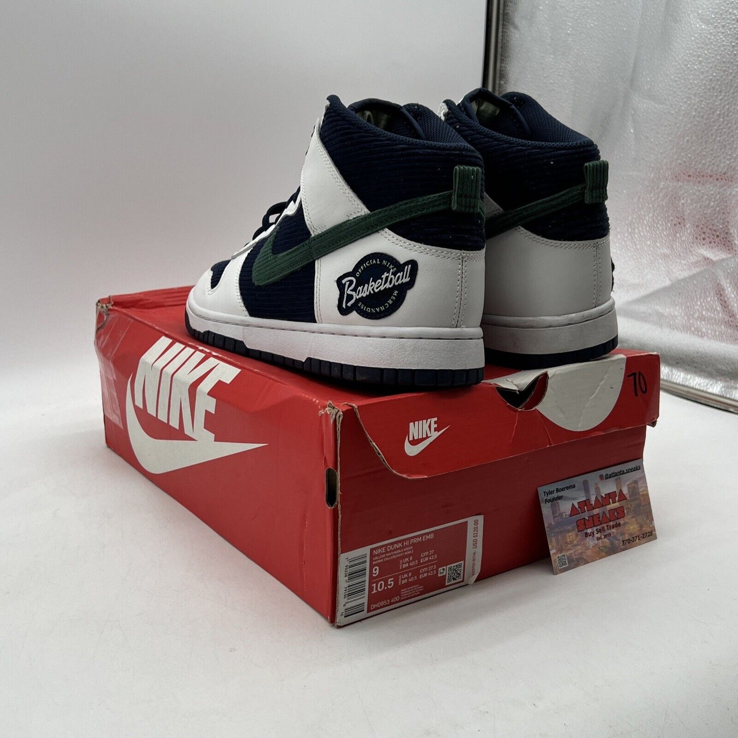 Size 9 - Nike Dunk High Sports Specialties Navy White (DH0953-400)