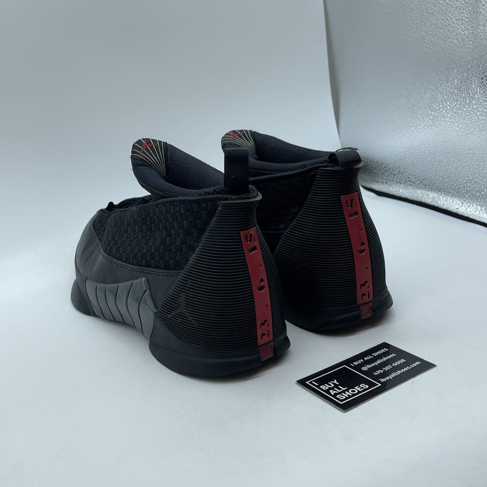 Size 11.5 - Air Jordan 15 Retro 2017 Stealth Black Suede Leather (881429-001)